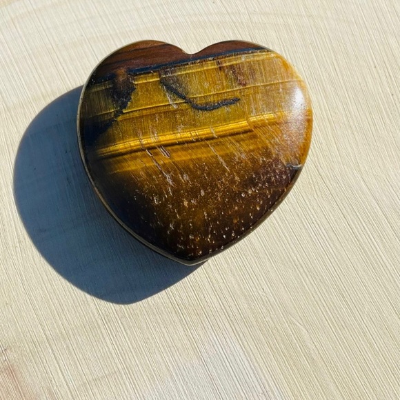 Other - Tigers eye heart worry stone